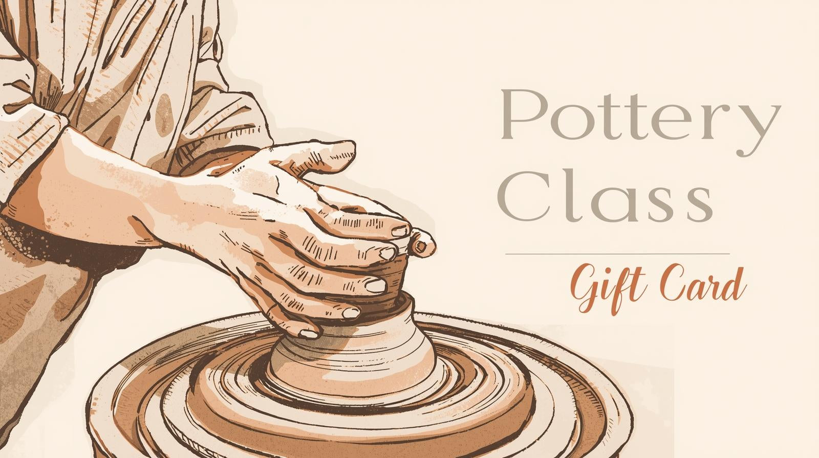 Pottery Class Gift Card – €50 (1.5 Hours)