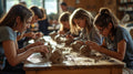 Group Handbuilding/Carving Pottery Class