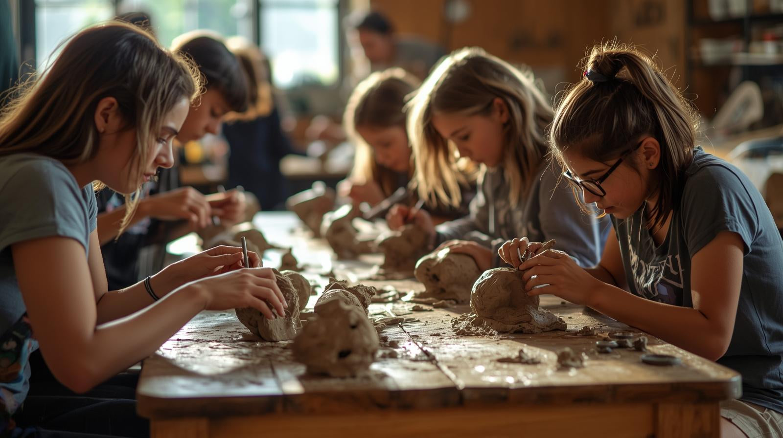 Group Handbuilding/Carving Pottery Class